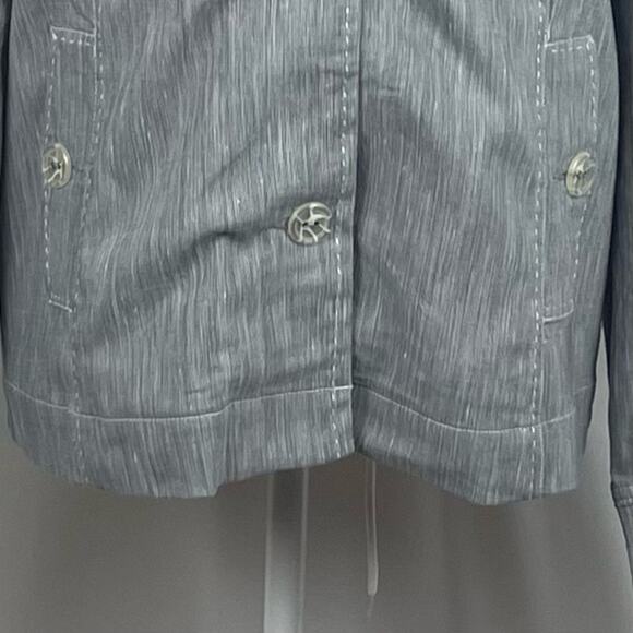 Spanner Gray Linen Blend Coastal Grandma CottageCore Jacket NWT Size 8 - Picture 4 of 10